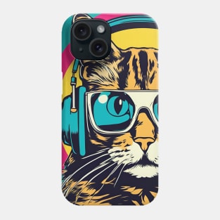 Cat With Glasses.Cat With Headphone Phone Case