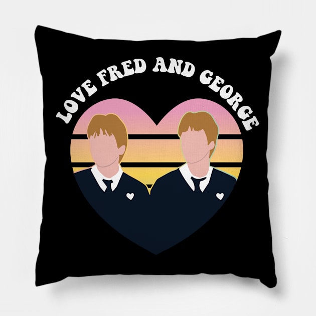 I love Fred and George Gift, Fred And George Weasly Pillow by Vixel Art