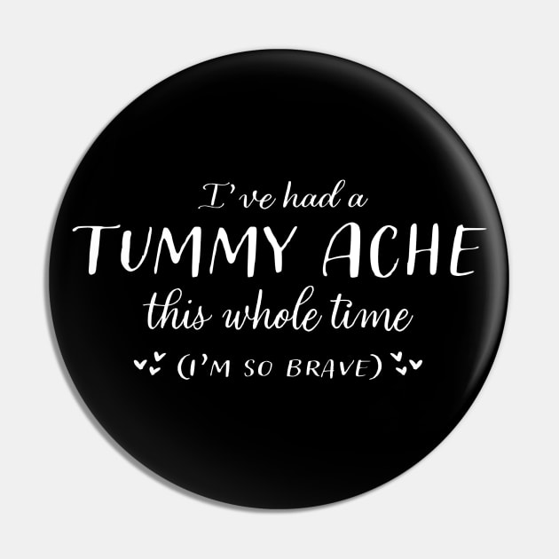 Tummy Ache Pin by Hello Emu Design