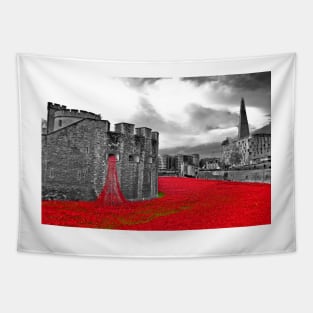 Tower of London Red Poppy Tapestry