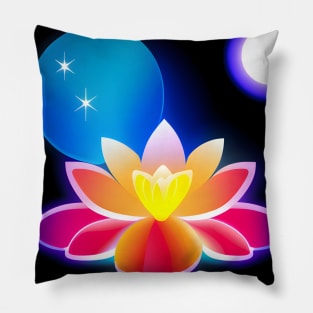 Moonlight Flower | AI Generated Art by @remlorart Pillow