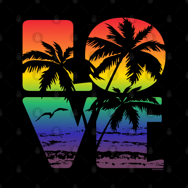Love is Love Gay Pride LGBT Beach | BearlyBrand by The Bearly Brand