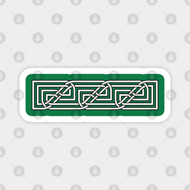 Decorative Rectangular Celtic Interlaced Knot Pattern 3 Magnet by taiche