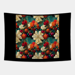 dreamy floral christmas Tapestry