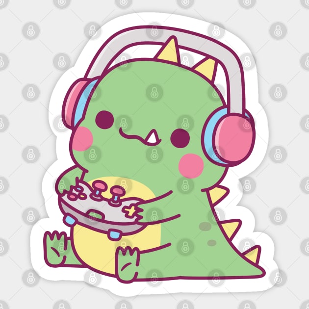 Cute Little Dino Loves Milk Sticker for Sale by rustydoodle