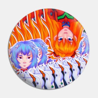 Rei and Asuka (Neon Genesis Evangelion) Pin