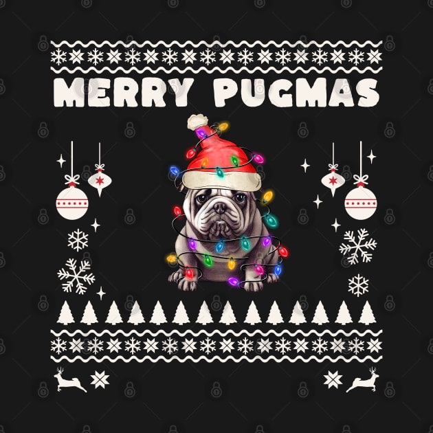 Merry Pugmas Ugly Christmas Sweater by VisionDesigner