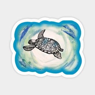 Watercolor sea turtle Magnet