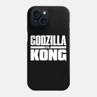 godzilla vs kong team godzilla Kong white logo Phone Case