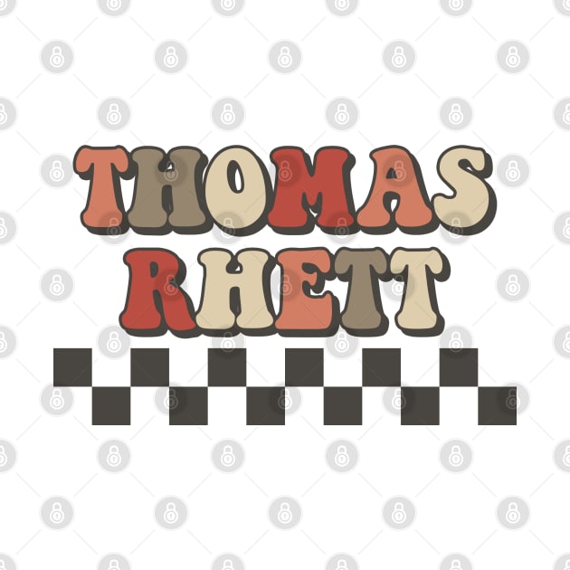 Thomas Rhett Checkered Retro Groovy Style by Time Travel Style