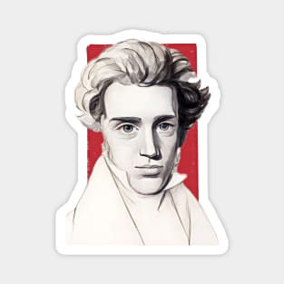 Danish Philosopher Søren Kierkegaard illustration Magnet