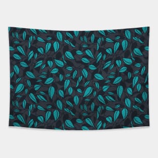 Minimalist Leaf Line Art Illustration as a Seamless Surface Pattern Design Tapestry