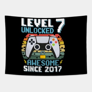 Level 7 Unlocked Awesome Since 2017 Tapestry