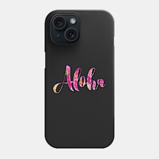 Aloha Typography, Pineapples Collage Phone Case