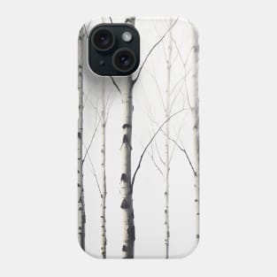 Birch Tree Serenity - Nature-Inspired Ar Phone Case