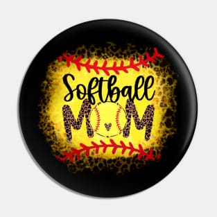 Softball Mom   Leopard Softball Mom Pin