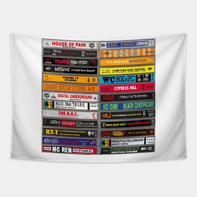 Hip Hop Tapes 90s Hip Hop Tees Tapestry by HipHopTees