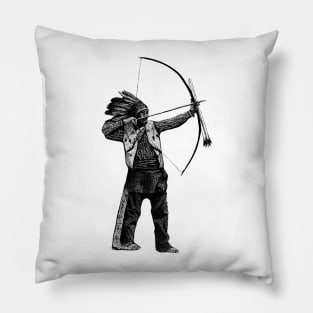 Native American warrior Indian Archer Pillow