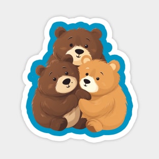 three tender bears Magnet