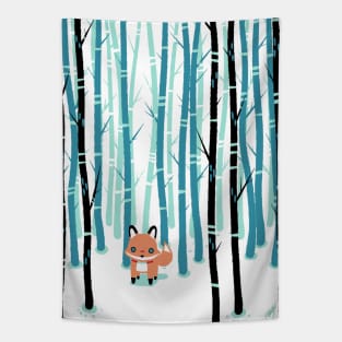 (Greeting Card) Fox in the Forest Tapestry