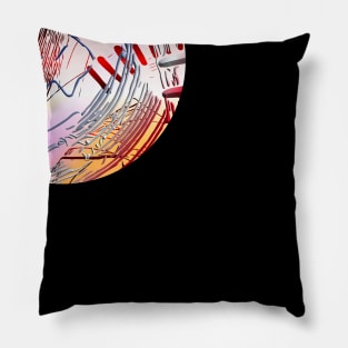 Geometric modern Boho abstract mid century stripes minimalist 107 Pattern Pillow