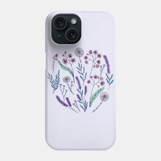 Bedtime tea calming herbs in light blue Phone Case