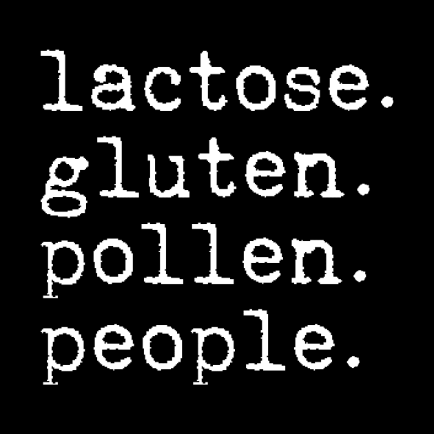 Lactose Gluten Pollen People by LemonBox