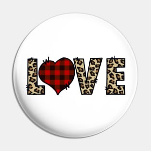 Leopard print Love Pin