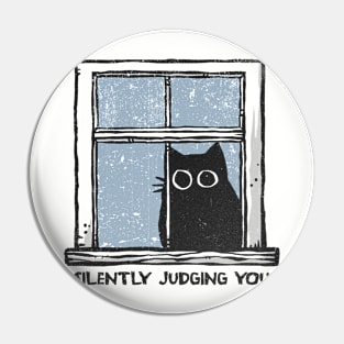 Silently Judging You Pin