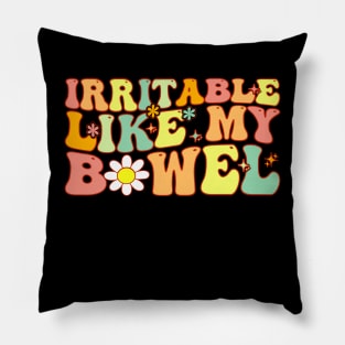 Groovy Irritable Bowel IBS Awareness My Tummy Hurts Pillow