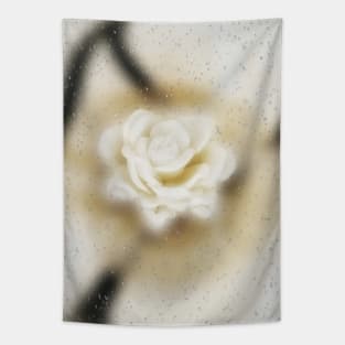 White rose flower candle Tapestry