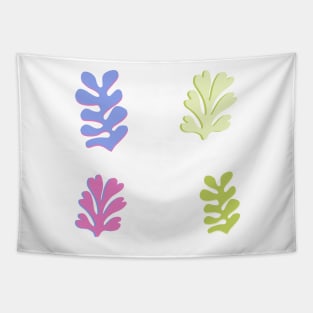 Danish Pastel Aesthetic Matisse Inspired Cut Outs Tapestry