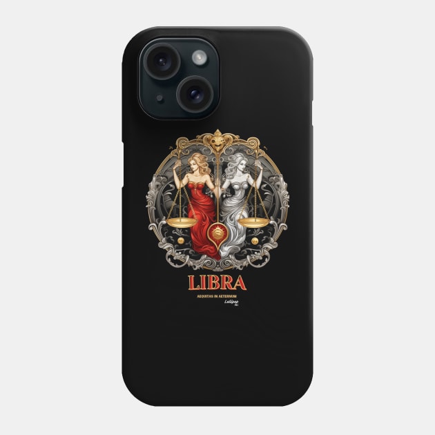 Dark Zodiac Libra: The Scales of Justice Phone Case by LollipopINC