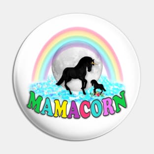 Unicorn. Mother Mamacorn and Baby Unicorn Pin