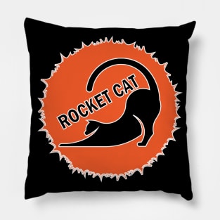 Rocket cat tee design birthday gift graphi Pillow