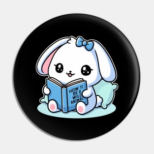 Cute Rabbit Learning To Be Wild Animal Pin