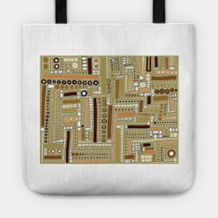 Wacky Maze - Neutral Shades of Brown Tote