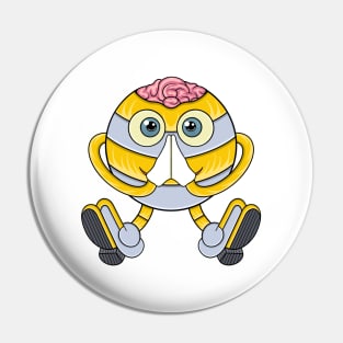 Brain Emoji the Thinker Pin