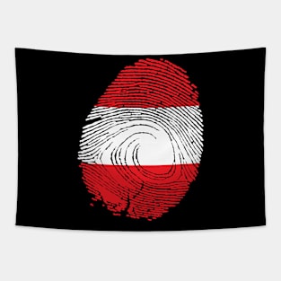 Flag of Austria in fingerprint Tapestry