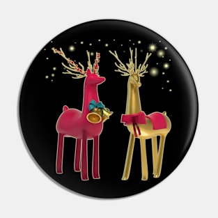 Reindeers Christmas Pin