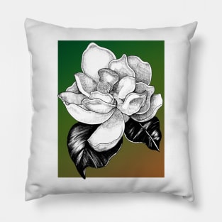 Ink - Magnolia Variation 1 Pillow