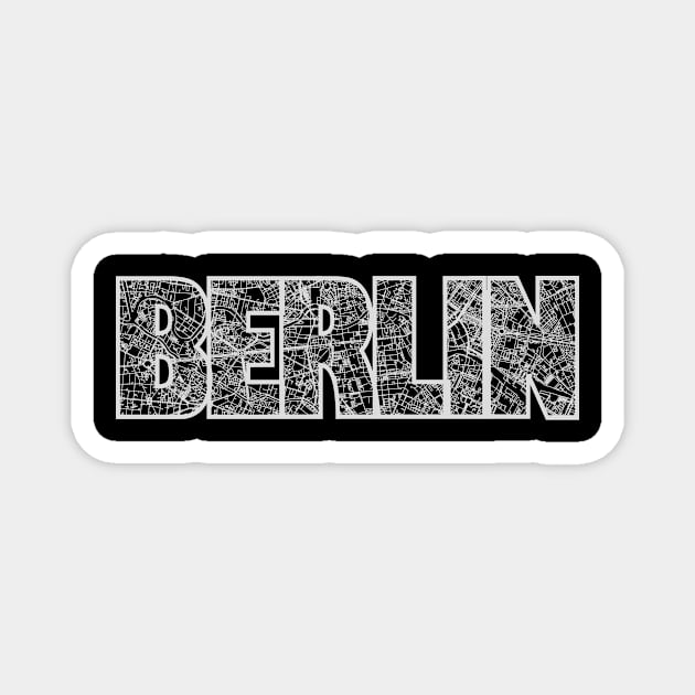 Berlin Street Map Magnet by thestreetslocal