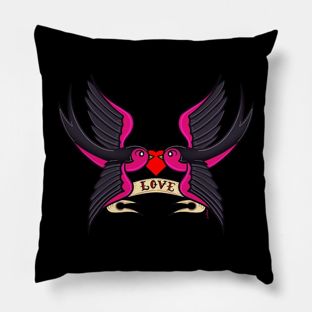 Love birds Pillow by Chillateez 