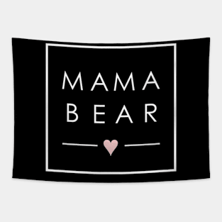 Mama Bear Mother Mom Love Minimal Square Tapestry