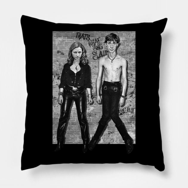 JIM + PAM // The Office Punk Rock Parody Pillow by darklordpug