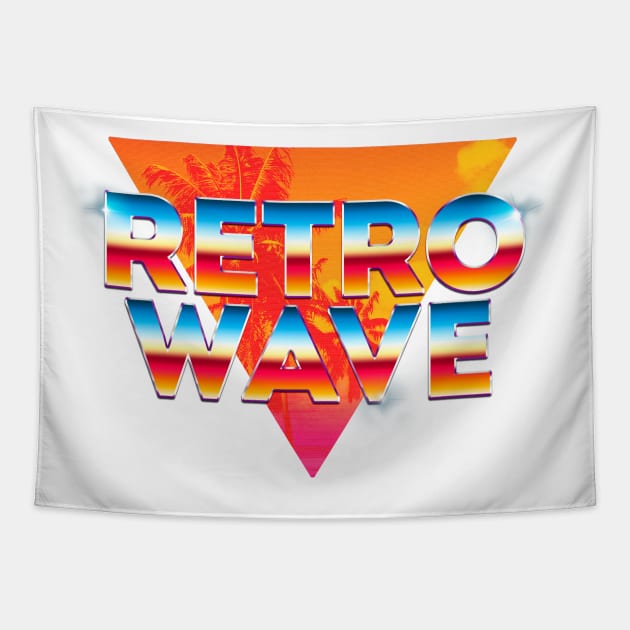 Retro wave Tapestry by Kiboune