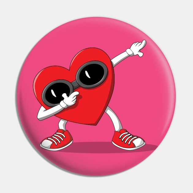 Dabbing Heart Pin by JAC3D