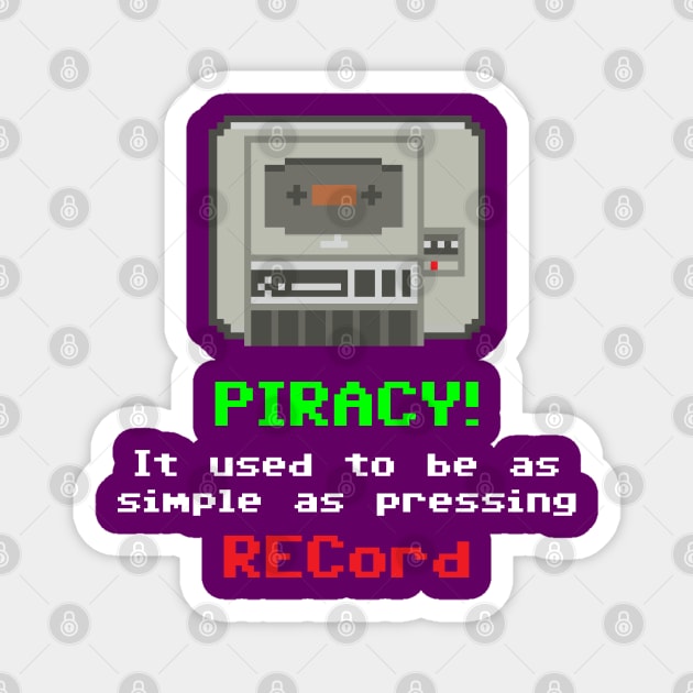 C64 Piracy! Magnet by retrochris