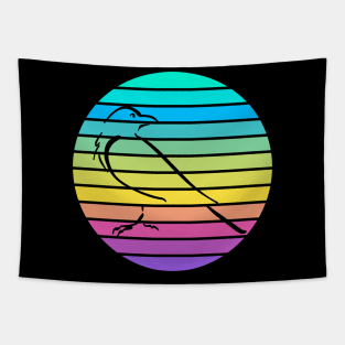 Raven Sunset Circle Tapestry