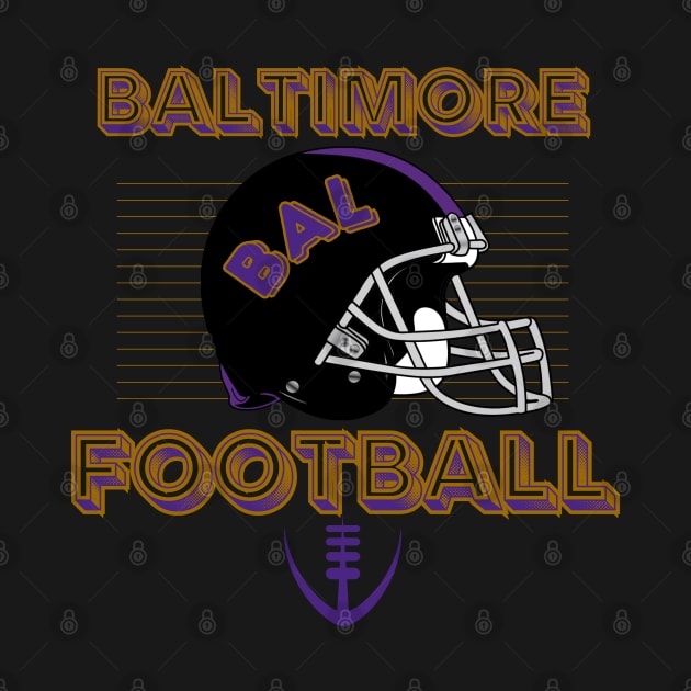 Baltimore Football Vintage Style by Borcelle Vintage Apparel 